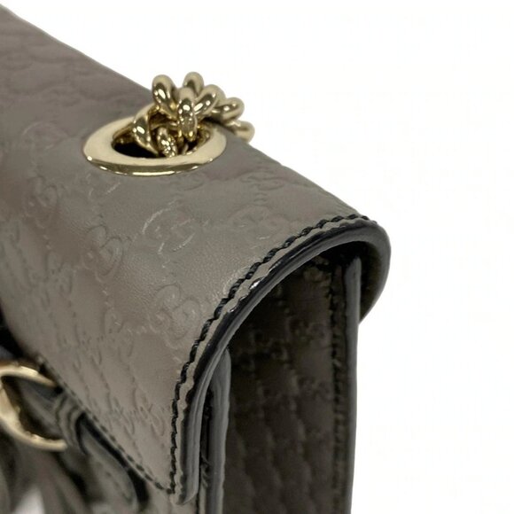 Auth GUCCI Emilie 449636 Gray Leather - Shoulder Bag - Picture 5 of 15
